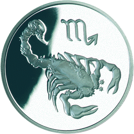 монета Скорпион 2 рубля 2002 года. реверс