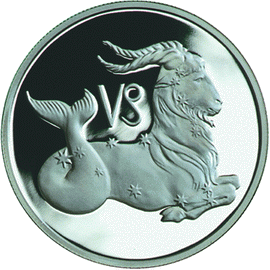 монета Козерог 2 рубля 2002 года. реверс