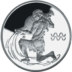 монета Водолей 2 рубля 2003 года. реверс
