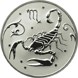 монета Скорпион 2 рубля 2005 года. реверс