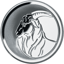 монета Коза 3 рубля 2003 года. реверс