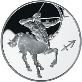 монета Стрелец 3 рубля 2003 года. реверс