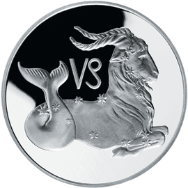 монета Козерог 3 рубля 2003 года. реверс