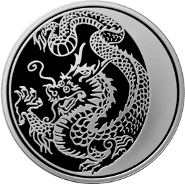 монета Дракон 3 рубля 2011 года. реверс