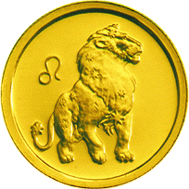 монета Лев 25 рублей 2002 года. реверс