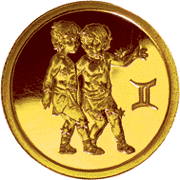 монета Близнецы 25 рублей 2003 года. реверс