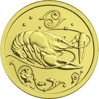 монета Рак 25 рублей 2005 года. реверс
