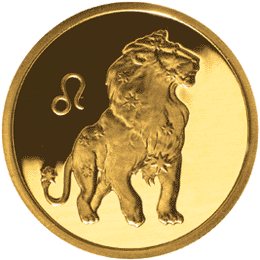 монета Лев 50 рублей 2003 года. реверс