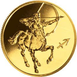 монета Стрелец 50 рублей 2003 года. реверс