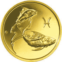 монета Рыбы 50 рублей 2004 года. реверс