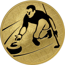 монета Керлинг 200 рублей 2010 года. реверс