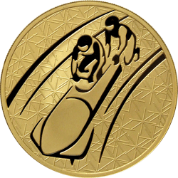 монета Бобслей 200 рублей 2010 года. реверс