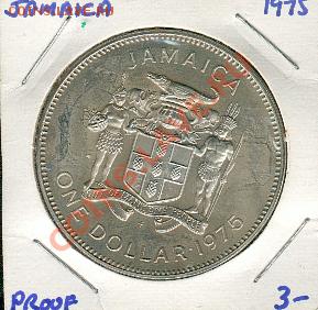 Ямайка. 1 доллар 1975 года. Пруф - Jamaika2