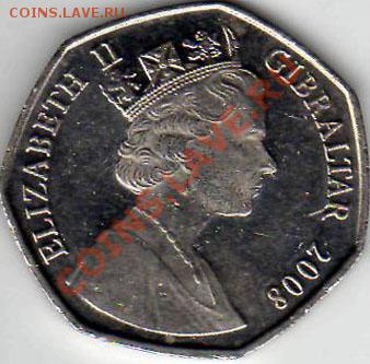 Монеты с Корабликами - 50пенсов Гибралтар2