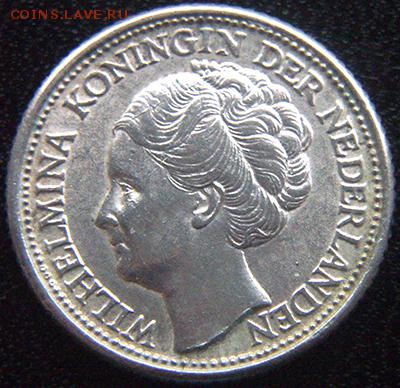 Нидерланды_25 центов 1944. Отличное серебро; до 15.02_22.26м - 10664