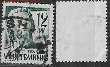 Германия Союзная оккупация 1947. ФИКС Mi DE-FWH 4 Шиллер (1) - DE-FWH 4 (1)