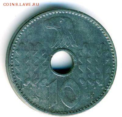 Монеты с отверстием в центре - 10-Reichspfennig-1940-1