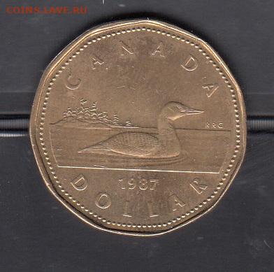 Канада 1987 утка 1$ без оборота до 29 09 - 21