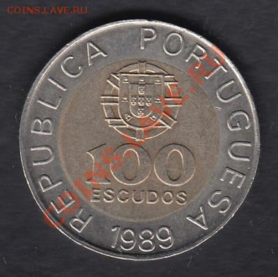 Португалия 100 эскудо 1989 до 24.04.2012 22-00 - Испания 05