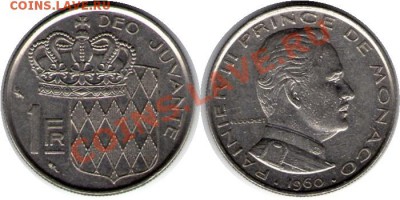 >L< Монако 1 франк 1960 до 29.04.12 20:00 - Монако_1_франк_60