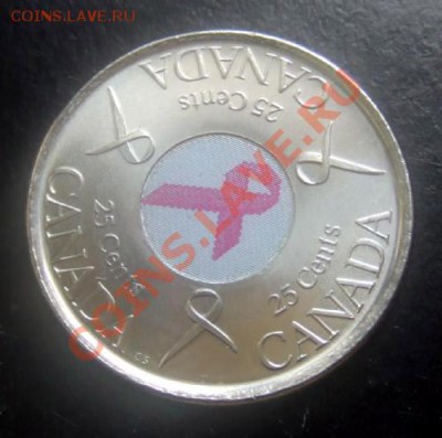 КАНАДА 25 центов (2006) КРАСН. ЛЕНТА до 27.04. (21.30) - Канада 25 ц. (2006) Красная лента  Р