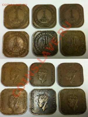 12.Малайая1 цент, 1939г, 1940г, 1941г, Георг 6(1936-1952), медь, выпускалась 1939-1942.Цена: 50р - 12