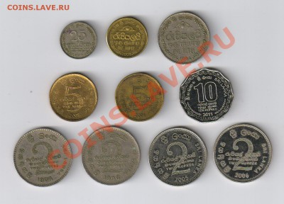 ШРИ ЛАНКА 10 монет до 02.05.2012г 21-00 - 10 монет ШРИ ЛАНКА 001