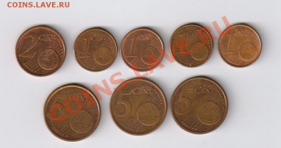 ЕВРОЦЕНТЫ - 8 монет ( 1-2-5) до 02.05.2012г 21-00 - 8 монет Евроцентов 001