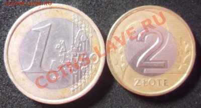 1 euro 2001,2 zlote 1995 (бимиталлические) - DSCF0748.JPG