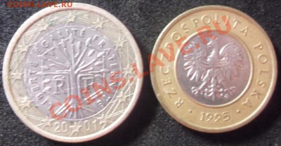 1 euro 2001,2 zlote 1995 (бимиталлические) - DSCF0749.JPG