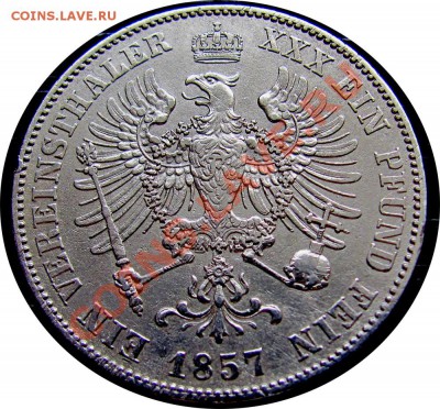 I96 AG Талер 1857 Пруссия до 05.05 в 22°° - I96 Thaler Preussen 1857_2