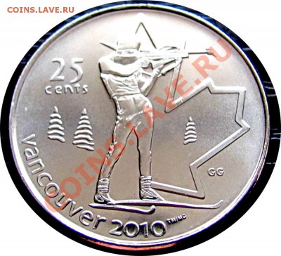 J01 25¢ Канада 2007 Биатлон UNC до 05.05 в 22°° - G63 25c 2007 Biatlon_1