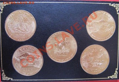 Гавайи набор из 5 однодолларовых монет в пластике - 2