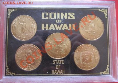 Гавайи набор из 5 однодолларовых монет в пластике - 1
