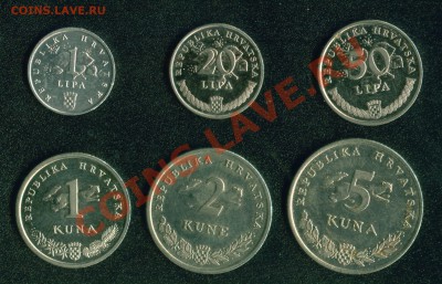 Продаю САМОнаборы монет стран Европы из личной коллекции - Хорватия чет.2