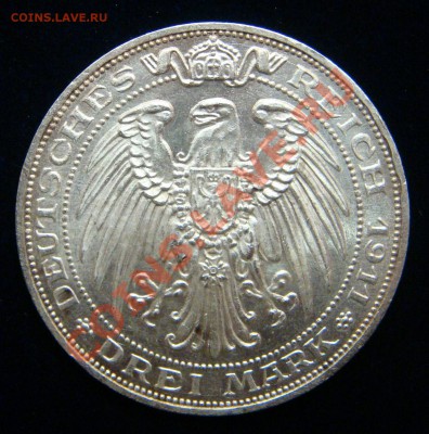 Германия Пруссия 3 марки 1911 UNC - DSC08595