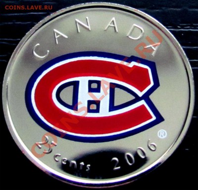 U33 Канада 25¢ 2006 цветн.хоккей Montreal 30.11 до 22°° - U33 25c 2006 Montreal Canadiens_1