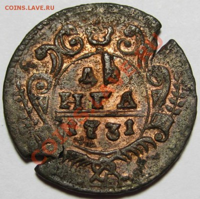 Коллекционные монеты форумчан (медные монеты) - ДЕНГА 1731 - реверс