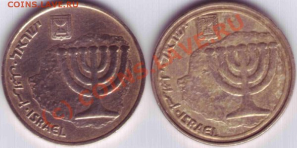 10 евроцентов Италии 2002 с разным кантом - Израиль 10 агорот аверсы