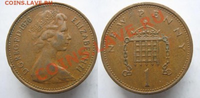 Разная инострань - 353 5 Великобритания 1 пенни 1976