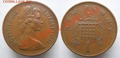 Разная инострань - 353 4 Великобритания 1 пенни 1975