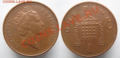 Разная инострань - 357 3 Великобритания 1 пенни 1997