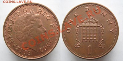 Разная инострань - 358 3 Великобритания 1 пенни 2002
