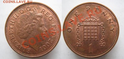 Разная инострань - 358 2 Великобритания 1 пенни 2001