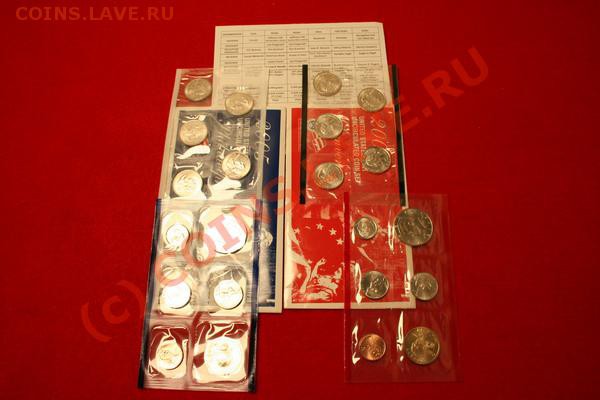 Mint & Proof sets США разных годов в т.ч. и квотеры - Mint set 2005