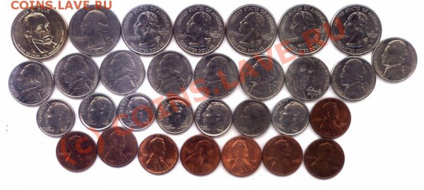 Подборка монет США, 31 шт. до 24.11 в 22.00 - usd 091113 1