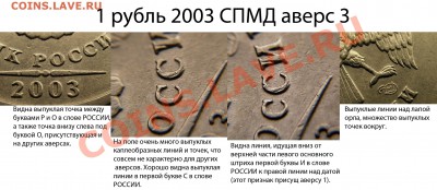 1 рубль 2003 СПМД штемпельные пары - Аверс 3