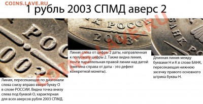 1 рубль 2003 СПМД штемпельные пары - Аверс 2