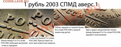 1 рубль 2003 СПМД штемпельные пары - Аверс 1
