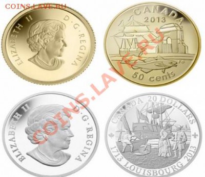 Монеты с Корабликами - Fortress-Louisbourg